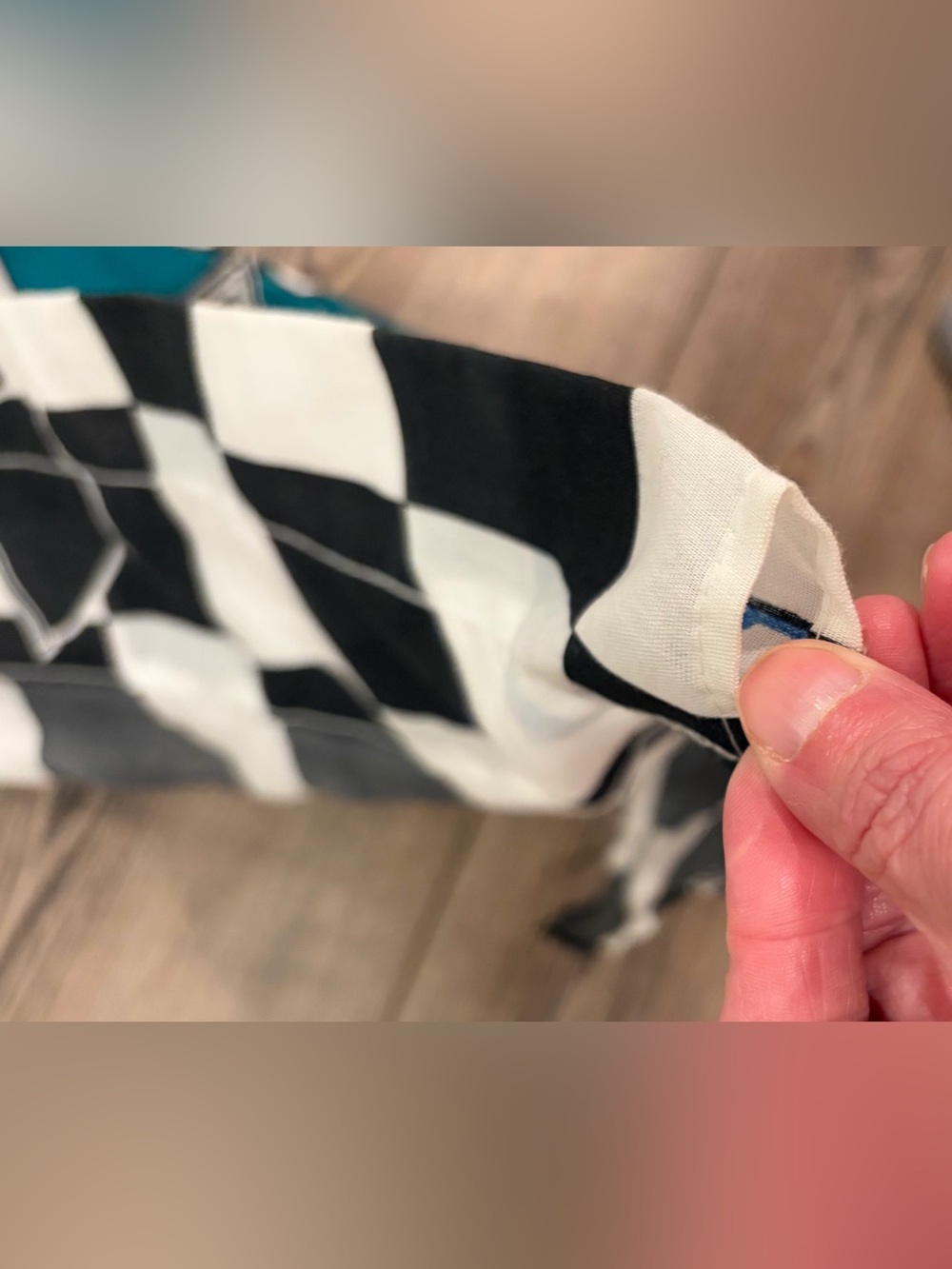Vintage NASCAR Checkered Flag Curtain Panel Racing Decor 90 Inch Van River - Picture 7 of 8